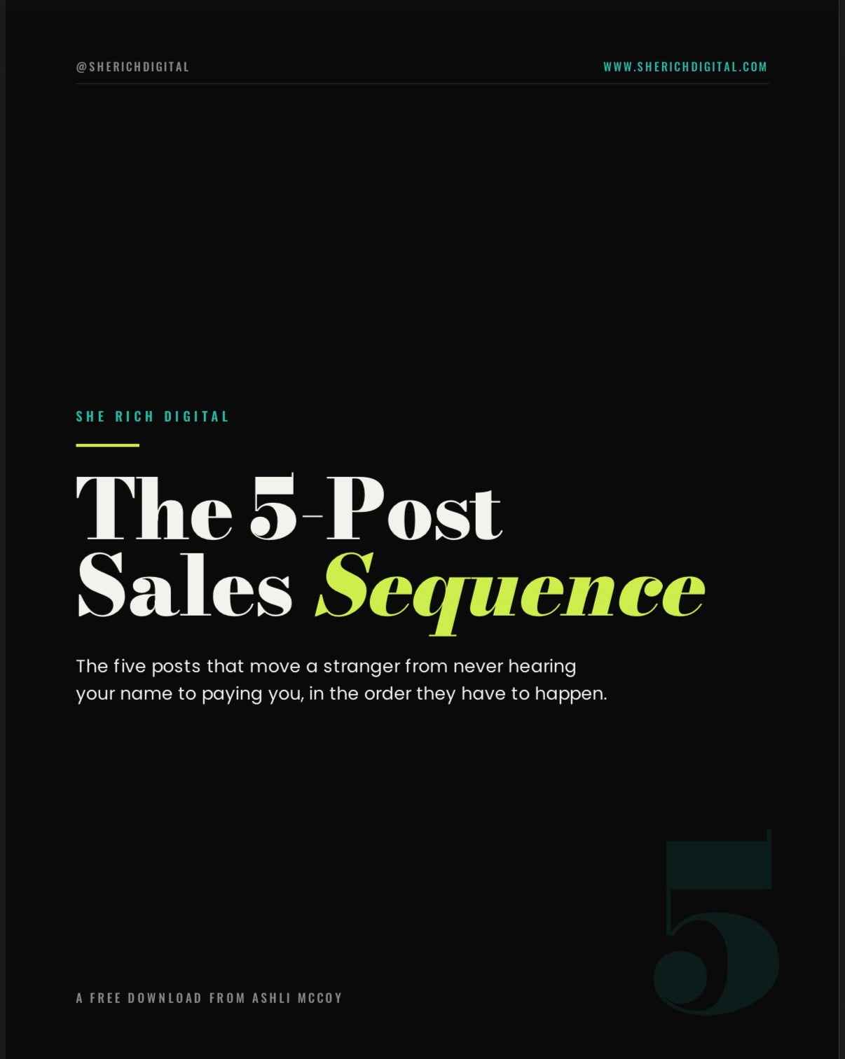 The 5-Post Sales Sequence
