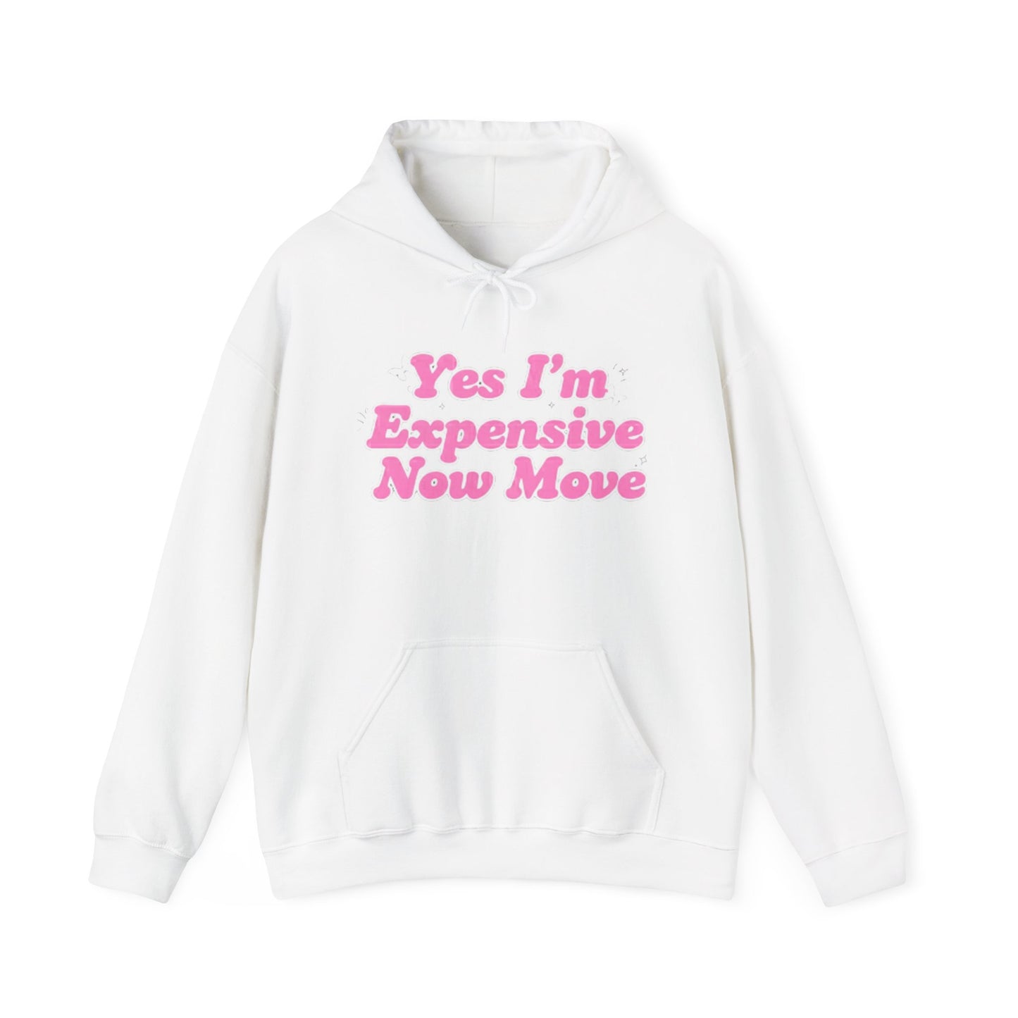 "Yes I’m Expensive Now Move" Pullover Hoodie – $45